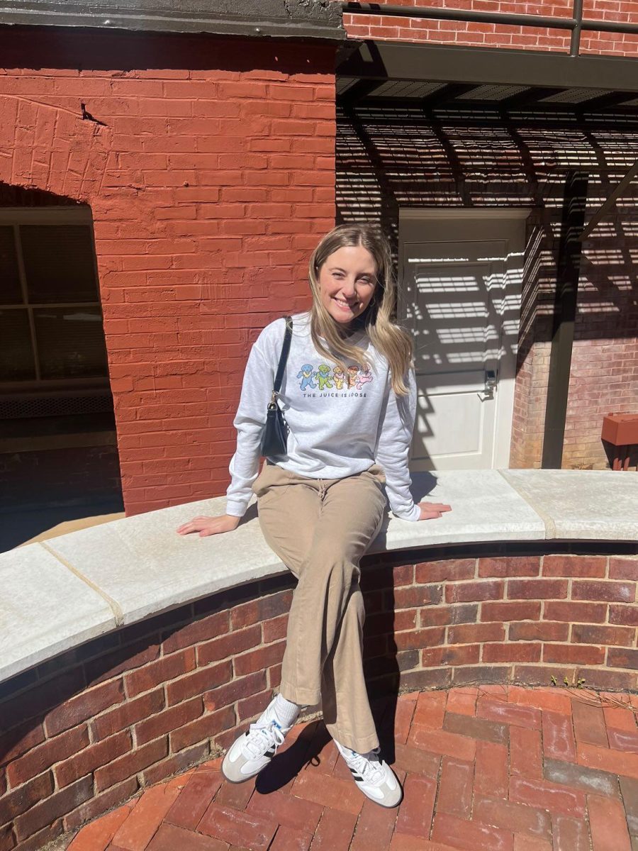 Senior student journalist and Editor-In-Chief of Endeavor Yearbook, Gracie Whitworth, at Ole Miss Campus for the IMCA Conference. Whitworth has spent years growing as a journalist, and her accomplishments were recognized through JEA’s Journalist of the Year program. “Joining the pathway has opened up so many opportunities for me and I’ve met so many cool people and made so many connections,” Whitworth said.